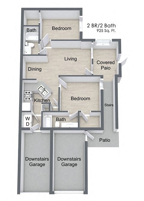 Quail Chase_2 Bedroom Floor Plan
